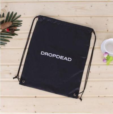 China Wholesale Promotional Custom Rope Handle Logo Print 210d Polyester Drawstring Bag for sale