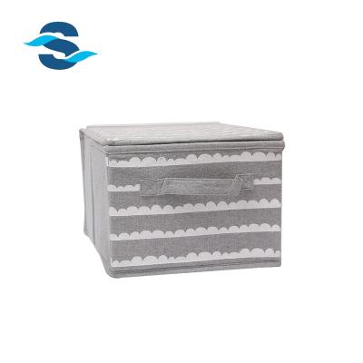 China Durable Covered Nonwoven Finished Storage Box Clothing Storage Box Wholesale for sale