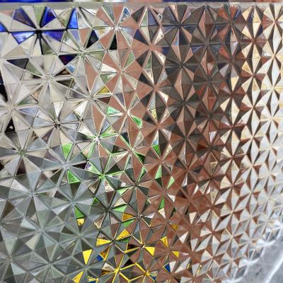 China PMMA Three-Dimensional Diamond/Rhombus Acrylic Pattern Acrylic Panel For Hotel Lobby Screen Partition/Customized Size for sale