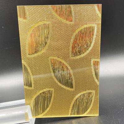 China Acrylic Gold Foil Acrylic Sheets/Plastic Board Jacquard Gold And Silver Cloth For Bar Snack Dish/KTV Dried Fruit Dish 3MM Thickness for sale