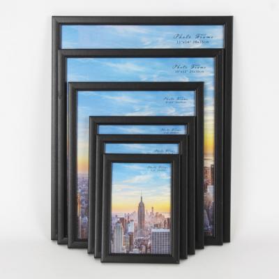 China Eco-friendly A4 Europe style black black wall decorative picture frame wooden decorative picture photo frame for sale