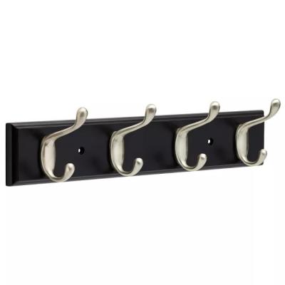 China Durable Wall Mount Coat Hooks, Hook Rack Rail Wall Hook Holder For Hanging Clothes Coats Hat Towels for sale