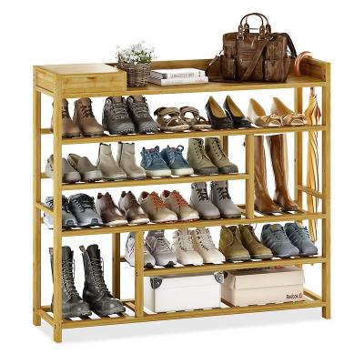 China Easy to Compile Design Wooden Shoe Storage Rack Stool Shoes Rack Rack Balcony Organizer Wholesale Modern Home Storage for sale