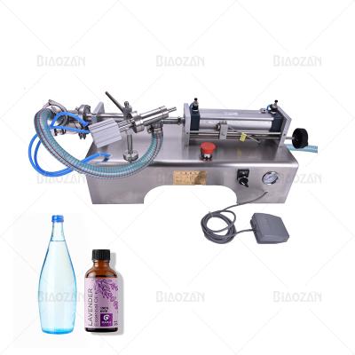 China Quick Head Food Shopping 1/2 Liquid Filling Machine For Water Juice Bottle Small Pedal Electric Filler for sale