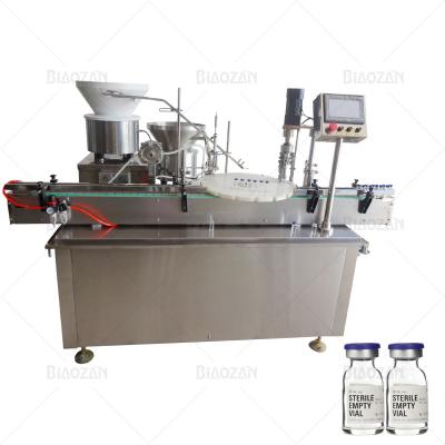 China Vial Bottle Medical Liquid Penicillin Automatic Small Products Rotary Filling And Capping Machine for sale