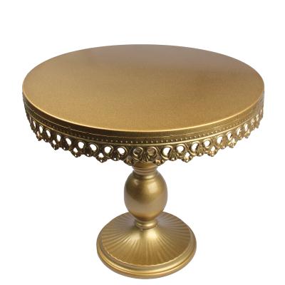 China Amazon 12 Inch Metal Gold Sustainable Hot Selling Round Cake Stands Wedding Cakes Party Birthday Celebration Cake Layer Stand for sale