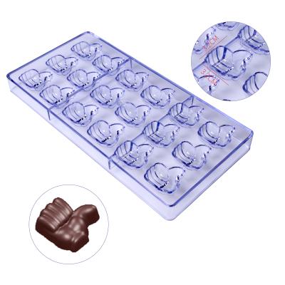 China 3D Chocolate Mold Inch Polycarbonate Mold Viable Plastic Molde de policarbonato Para Chocolate Baking Tools for sale