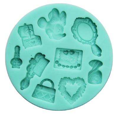 China Viable DIY Girls Dressing Shape Silicone Molds Girls Cake Decorating Tools Wholesale Resin Mold Customization Silica Gel Baking Mold for sale