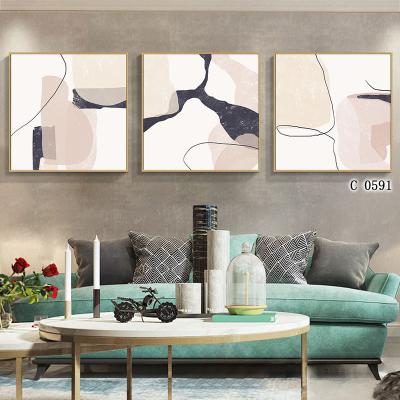 China Modern Abstract Digital Printed Modern Wall Decoration Artwork Framed Canvas Painting Prints for sale