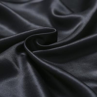 China Plain Anti Pill Grade 6A Solid Color Satin Mulberry Dyed Silk Fabrics For Clothing Pillowcases Pajamas for sale