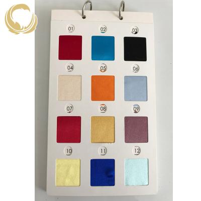 China Organic Fabric Color Card Textile Sample 100 Silk Fabric Color Samples Detachable Booklet for sale