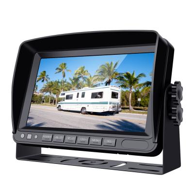 China Support Multi-Language Wired 7 Inch LCD 1080P FHD Screen Monitor For 2CH 4CH Split Screen Backup Dash Truck Camera Rear View Camera for sale