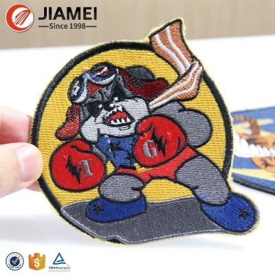 China Sustainable New Design Round Felt Embroidery Iron On Custom Embroidered Patches for sale