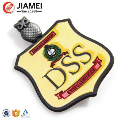 China 3D Shoulder Collar Scout Security Military Army Badge Personalized Zinc Alloy Custom Metal US Malaysia Pakistan Indian British 3d for sale