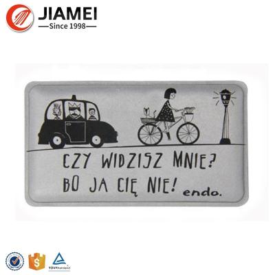 China Sustainable Anti Arrow Bicycle Car Sticker Black Reflective Garment Labels Key Labels Eco - Friendly Washable Bags for sale