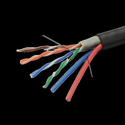 China 4/8 Cores Network Cable With Power Supply Ethernet Network Cable Integrated For POE And Monitoring for sale