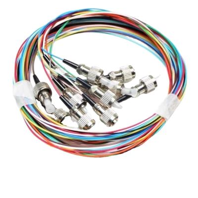 China 12-Colours Bundle SC/FC Optical Fiber Pigtail Optical Cable With Customizable Length zu verkaufen