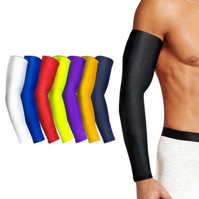 China Adult Custom Breathable Silicone Elastic Muscle Pressurized Sports Basketball Sunscreen Arm Guard Anti-skidding Outdoor Protector for sale