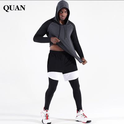 China Breathable Men Running Clothes Training Loose Gym Wear Activewear Hoodies Bodybuilding Sports Casual Fitness Long Sleeve for sale