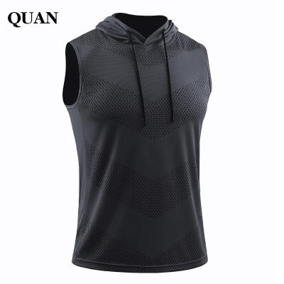 China Men's Mesh Clothes Sports Training Wear Muscle Tank Tops Bodybuilding Gym Fitness Breathable Vest Sleeveless T-Shirt for sale