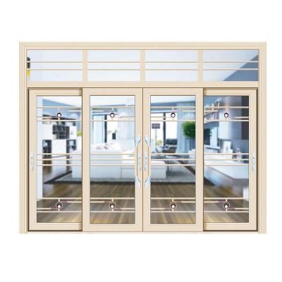 China High Quality Custom Aluminum Exterior Door Magnetic Screen Modern Design Double Glazed Sliding Door With Awning Aluminum Window for sale