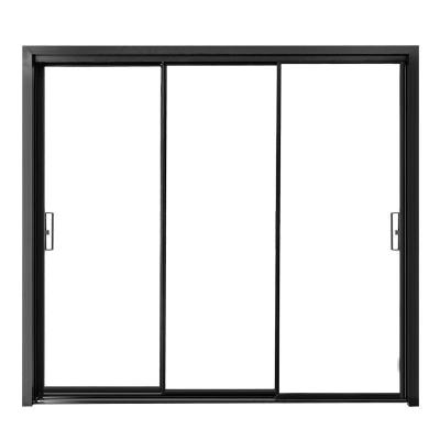 China Front Bedroom Design Aluminum Frame Panel Double Magnetic Tempered Glass Heavy Duty Modern System Outdoor Sliding Patio Door for sale