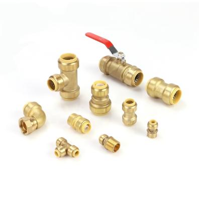 China Hailiang Compressor Pusher Brass Fittings Adapter Flattening Connector Fittings Hose Push Fit Fittings Reducing for sale