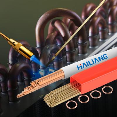 China Hailiang Soldering Flux Coated Silver Brazing Rods Soldering Rod Copper Phosphorus Silver Brazing Rods for sale