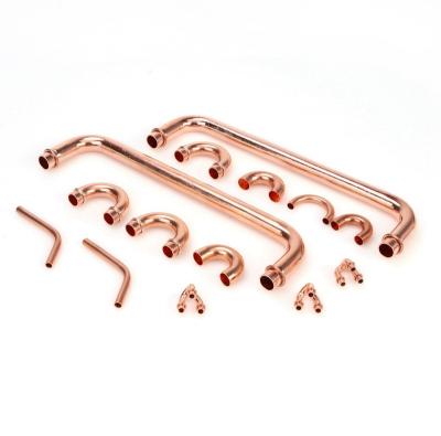 China Home Supply Copper Equal End 3 Way Hailiang Tee Pipe Fitting Refrigeration U-Bend Copper Y-Type Fittings for sale