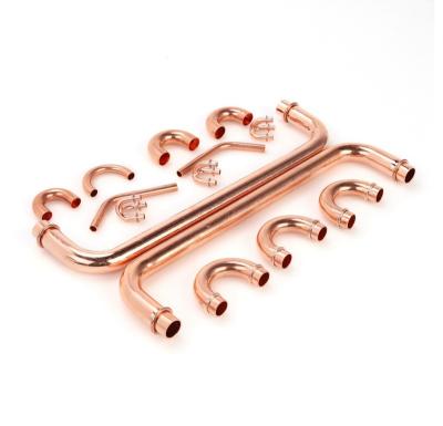 China Hailiang Copper Y Type Fittings Refrigeration Air Conditioner Copper U-Bend Elbow Tee - Fittings for sale