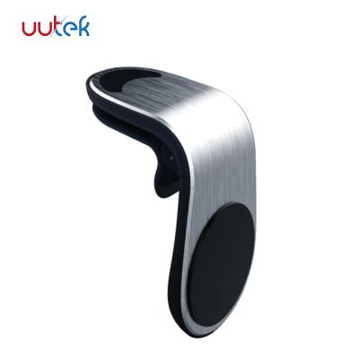 China UUTEK F-3 2021 New Car Air Vent Universal Magnetic Clip L-type Mobile Phone Magnetic Holder for sale