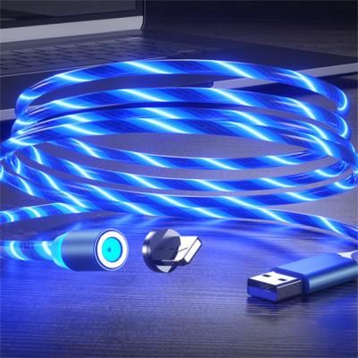 China Free Shipping UUTEK 1M Mobile Phone Magnetic Charging Cable With LED 3 in 1 USB Cable UC002 for sale