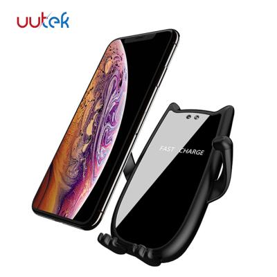 China 2019 New Product Mobile Phone UUTEK N11 New Product Car Charger 10W Auto Fast Charging Wireless Fast Charging Stand for sale