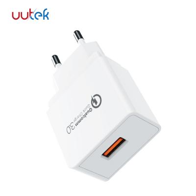 China 18W Mobile Phone Charging 3.0 Fast Charger USB Smart Charging Adapter With US Plug UUTEK RS-551 for sale