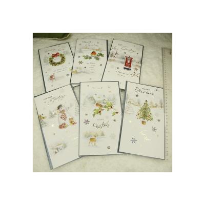 China Paper Durable Using Small Cute Low Price Merry Christmas Greeting Cards for sale