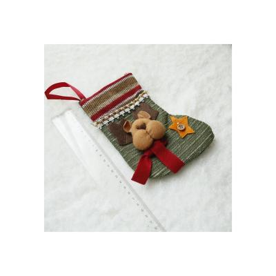 China Christmas fabric decorate-Christmas-stocking-ornamen deer for sale