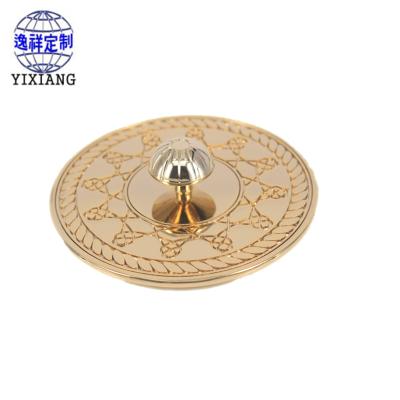 China Child Safe Manufacturers Direct Sales Gold Cup Lid Candle Metal High Quality Craft Customized Cup Lid for sale