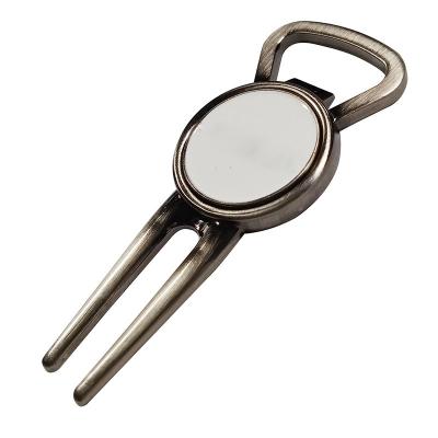 China Wholesale Custom Golf Repair Digging Tool Metal Golf Digging Tool With Bottle Opener Metal for sale