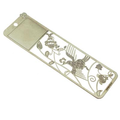 China Custom Europe Stainless High Quality Metal Magnetic Blank Bookmark for sale