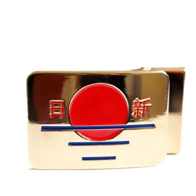 China ZINC Customized logo exquisite belt buckle plated belt buckle gold souvenir zinc alloy promotional belt buckle for sale