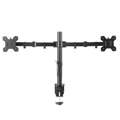 China Steelmaker 13 To 27 Inch Dual Monitor Arm Aluminum Stand Base, Computer PC LCD Monitor Desktop Desk Mount for sale