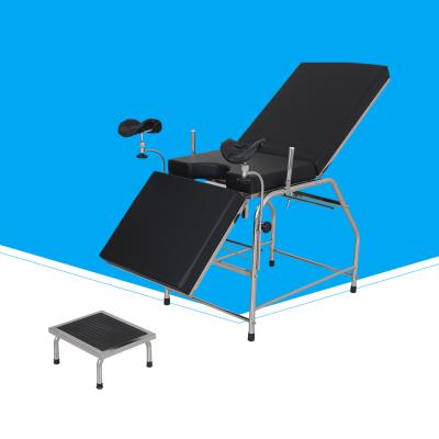 China SFD-K01A Hospital Bed Gynecological Examination Bed With Stainless Steel Foot Stool for sale