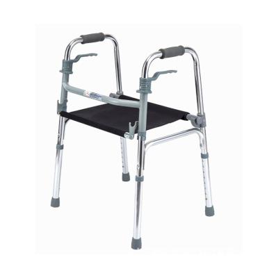 China Aluminum lightweight foldable walker for the elderly walking aids for the elderly for sale