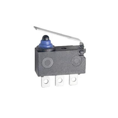 China Electronics Mini Sealed Waterproof Micro Lever Auto Switch With Mounting Posts For Car for sale