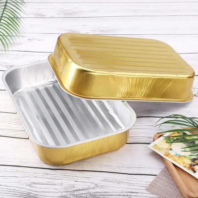 China Recyclable All Kinds Aluminum Foil Food Containers Meal Trays Disposable Aluminum Food Tray for sale