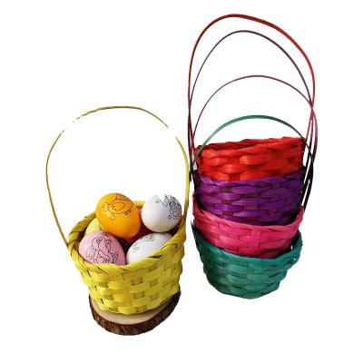 China Festival Decoration Huangtu Amazon Hot Selling Mushroom Rattan Easter Christmas Basket Hanging PET Woven Basket PET Opp Bag Plastic White White for sale