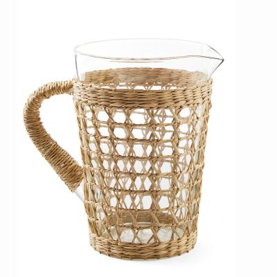 China Huangtu Coaster Rack Table Place Mat Table Place Mat Rattan Viable Handmade High Quality Rattan Cup Holder Anti Slip Woven Cup Holder for sale