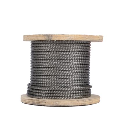 China Perfect ungalvanized thin steel wire rope diameter 304 316 stainless steel wire rope 1*7 0.4mm for sale