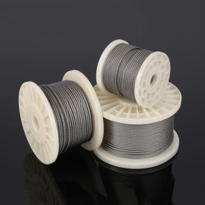 China Tie Wire 7x7 Wire Rope 1/2 PVC Coated Galvanized Steel Aircraft Cable Wire Rope for sale