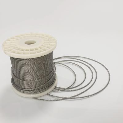 China Tie wire 6x7 iwrc 2.0mm stainless steel cable wire rope for protection net for sale